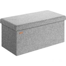 Casaria Baúl Banco con espacio de Almacenamiento Plegable Moderno Tapizado Resistente Pasillo Dormitorio Arcón Tapizado l - gris