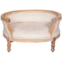 Biscottini - Banco de estilo Luis xvi 74x53x41 cm Sillón barroco pequeño de haya Taburete barroco Puf con respaldo barroco Perrera