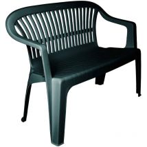 Progarden - Banco de Jardín Eboli, Banco de jardín monobloque, Banco de exterior, 100% Made in Italy, Cm 114x55h82, Verde