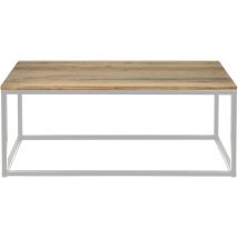 Box Furniture - Banco iCub 140x40x45cm Blanco en madera maciza de pino acabado vintage estilo industrial