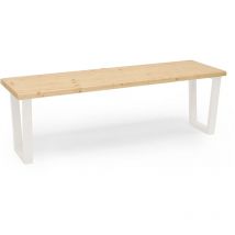 Banco Gala natural y blanco 180cm