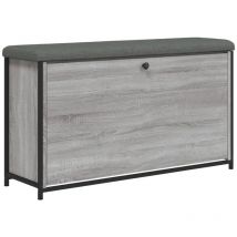 Décoshop26 - Banco zapatero con cajón abatible 102 x 32 x 56 cm mdf color gris sonoma DEC024959