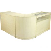 Monster-shop - MonsterShop - Set Galaxy con 3 Banconi da Negozio e Reception con Finitura in Acero Laminato