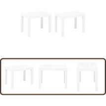 Bancs de jardin lot de 2 Blanc Plastique - Banc De Jardin - Mobilier De Jardin - Siège D'extérieur - Chaise Extérieure - Blanc