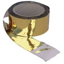 Qfplus - Banda espantapajaros 100mx50mm oro/plata 100mx50mm