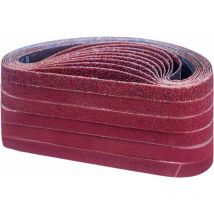 Gabrielle Bande Abrasive 13 x 457 mm,Ensemble de Bandes Abrasives(10 x grain 40/60/80/120/180/240 chacun) pour Ponceuses à Bande, compatible avec