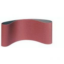 Bande abrasive, de 100 x 560 mm avec un dense poudrage au corindon, Grain : 80