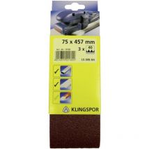 Bande abrasive sb 3 unités 75x 533mm K100 Klingspor