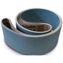Bande abrasive ZK713X l. 1000 mm l. 100 mm granulation 40 pour acier/INOX/métaux non ferreux corindon zirconien