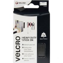 VELCRO VEL-EC60239 Bande auto-agrippante à coller partie velours et partie agrippante, extra-fort (L x l) 100 mm x 50