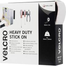 Vel-ec60244 Bande Auto-agrippante À Coller Partie Velours Et Partie Agrippante, Extra-fort (l X L) 5000 Mm X 50 Mm Blanc 5 M W38342 - Velcro