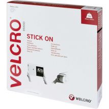 Velcro - VEL-EC60354 Bande auto-agrippante à coller partie velours et partie agrippante (l x l) 25000 mm x 20 mm blanc 25 m W33489