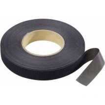 Bande auto-agrippante pour grouper partie velours et partie agrippante (l x l) 10000 mm x 16 mm noir 10 m - Binder Band