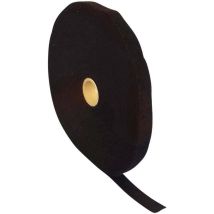 T0601099991125 Bande Auto-agrippante Pour Grouper Partie Velours Et Partie Agrippante (l X L) 25000 Mm X 10 Mm Noir 25 M Q60433 - Fastech