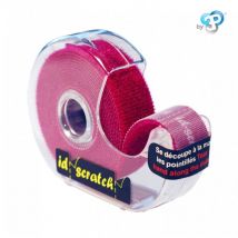 Bande velcro - bobine 2m x 2cm - couleur violet rouge