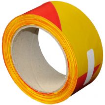 Bande de chantier 100m jaune et rouge