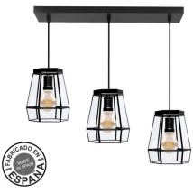 Fabrilamp - Bande De Guidage 3xe27 Noir Regx64x15 Cm