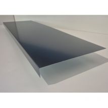Bande de Rive Aluminium Gris Anthracite ral 7016 (1 pli, retour 25 mm, ep 1.5mm) Hauteur : 110 mm