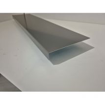 Alucouleur - Bande de Rive Aluminium Gris Quartz ral 7039 (1 pli, retour 30 mm, ep 1.5mm) Hauteur : 210 mm
