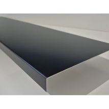 Bande de Rive Aluminium Noir Foncé ral 9005 (1 pli, retour 30 mm, ep 1.5mm) Hauteur : 90 mm