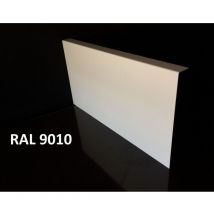 Bande de Rive Aluminium Blanc Pur ral 9010 (1 pli, retour 30 mm, ep 1mm) Hauteur : 150 mm
