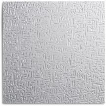 Climapor - decosa Dalle de plafond Malaga - polystyrène - blanc - effet crépi - 50 x 50 cm - 8 sach. (=16 m2)