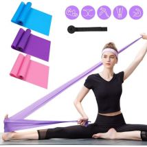 Langray - Bande élastique Fitness, Lot de 3 - élastique Musculation Bande de Resistance d'Exercices pour Rééducation Physique Musculation Pilates