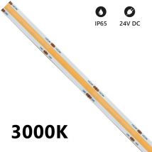Bande LED COB IP65 monochrome 5m 15W/MT 24V - 3000K