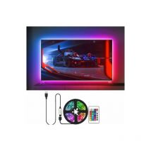Kinsi - Bande led, Ruban led, Bandes Lumineuses, Lumière tv led, 4M,Interface USB,Télécommande 24 touches