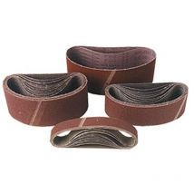 3 endlose Korundbänder - 75 x 457 mm Gr. 80 - für Holz und Metall Leman 75457.02