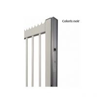 Locinox - Bandeau de finition 2m en alu pour portails coulissants pour ventouse MAGUNIT-2500 / Noir ral 9005