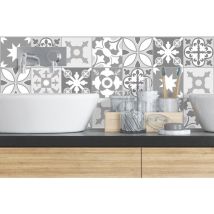 Tendance Ciment Gris Bandeau pvc lot de 2 : l 70cmxH 30cm 99deco