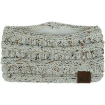 Bandeaux d'hiver en laine pour femme, cache-oreilles en tricot épais doublé polaire, cache-oreilles chauds pour temps froid - Blanc