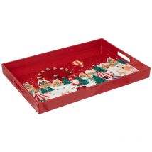 Bandeja impresa roja 46x30cm - Atmosphera créateur d'intérieur
