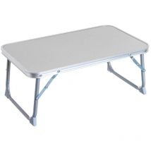 Mesa de camping plegable de acero - (24x34x56, Gris)