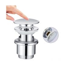 Ubeegol - Bandeja de lavabo Pop-up con rebosadero automático universal, desagüe en cobre cromado
