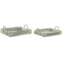 Bandeja Decoracion Set 2 Seagrass 48X38X15 DC196153