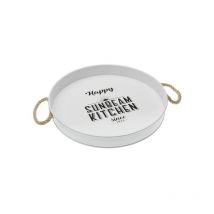 Bandeja metal blanco - 5X36X36CM