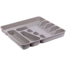 Keeeper - Bandeja para cubertería, 7 apartados, 39,5x37x5 cm, color Urban grey, colección Pablo - Verde