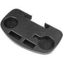 Bandeja para silla con compartimentos 37x23x4cm bandeja organizador reposabrazos Color: Negro