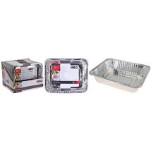 Bbq bandejas aluminio 32x26x6 cm lote 2 , Lote 2 bandemas aluminio 32 x 26 x 6 cmAptas para hornoFabricado en material apto para alimentosMedidas