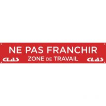 Banderole signalisation "Limite zone de travail" 100 x 20cm - EG 0015 - CLAS Equipements