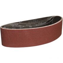 Bandes Abrasifs 100x915 mm-5 Pièces de 40 Grain Bande Ponceuse pour Ponçage et Polissage avec Ponceuse à Bande Portable