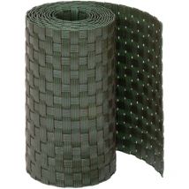 Jardinion - Bandes de protection visuelle aspect rotin - 250 x 19cm Vert
