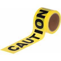 Memkey - Bandes de Sécurité Halloween Ruban Avertissement Adhésive Caution Warning Longueur 100M Décoration Jaune Noir pour Zones de Danger Escaliers