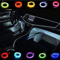 Bandes lumineuses pour voiture abaldi 5 m/16 pieds, garniture intérieure froide, atmosphère décorative de voiture lumineuse, tube de fil