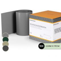 Blumfeldt - Bandes pare-vue panneaux de clôture pvc plastique dur 2,53 x 0,19 m