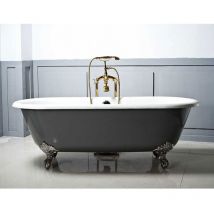 Rogier&mothes - Bañera de Hierro plymouth gris 170 cm Patas cromadas