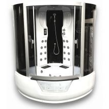 Simba - Bañera-ducha de hidromasaje de esquina 150 x 150 cm - Montecarlo