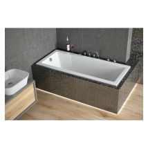 Azura Home Design - Bañera modern ultra-slim 140 / 150 / 160 / 170 / 180 cm - Dimensiones: 170cm